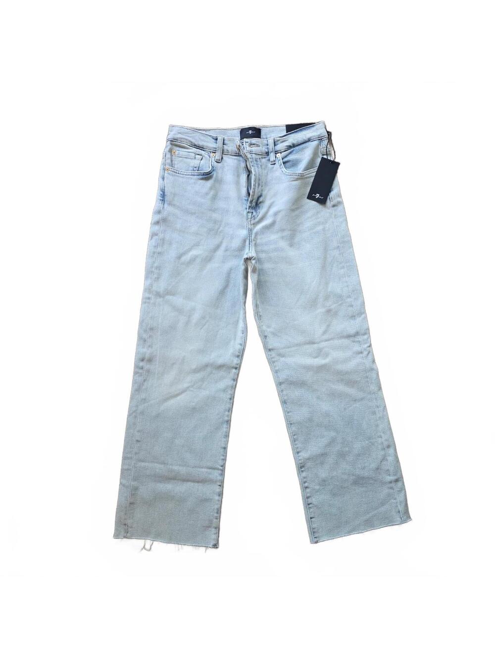 7 For All Mankind Women’s Size: 29 Blue Cropped Alexa Jeans - Picture 1 of 3